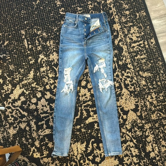 We The Free Denim - Free People We The Free Phoenix Distressed High-Rise Skinny Jeans 27 6